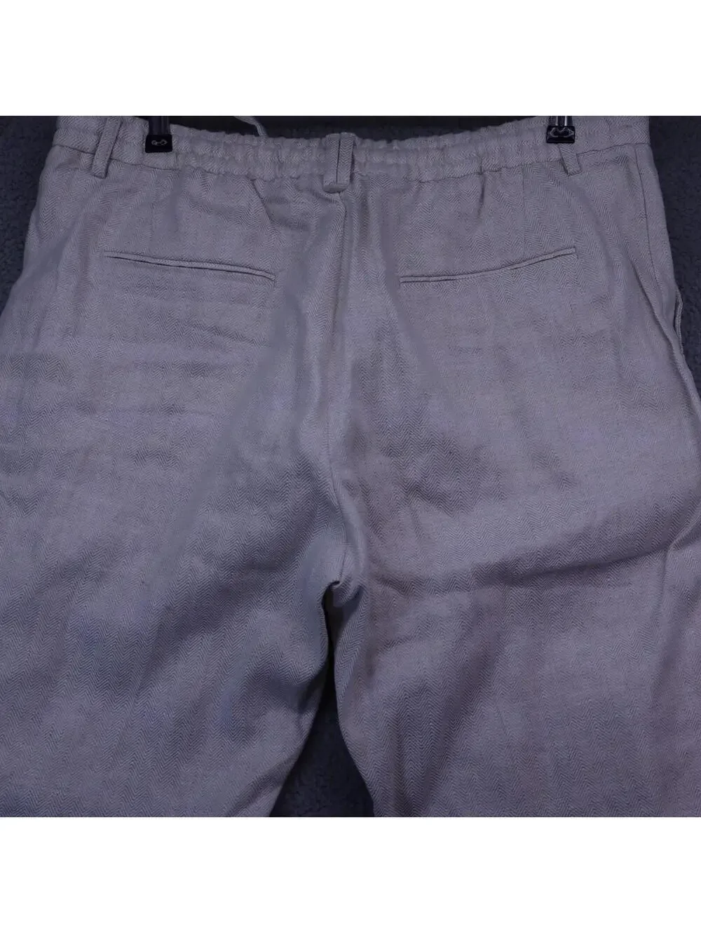 Zara Pants 100% Linen New Beige Sz XL NWT Straight Leg